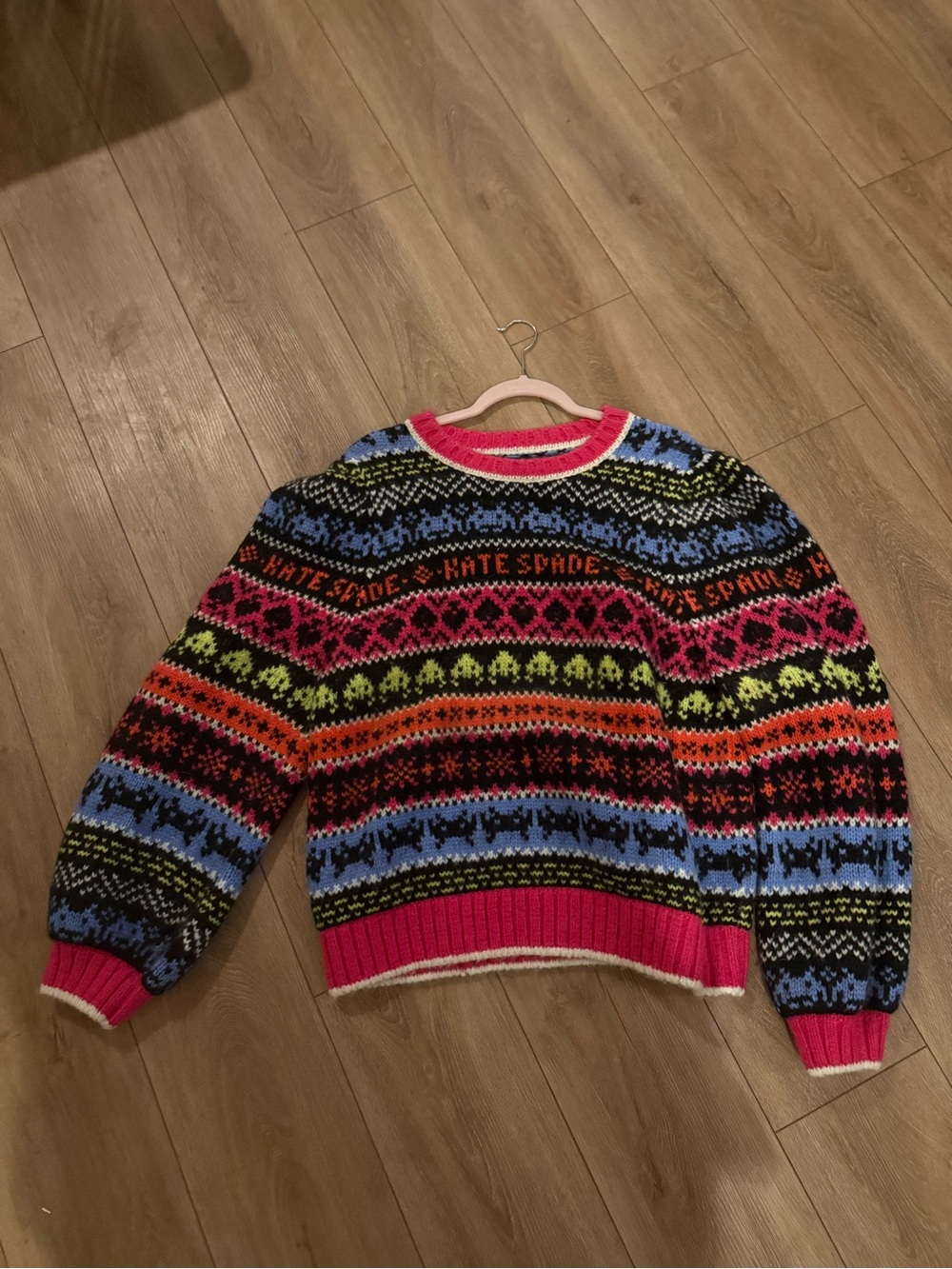 Kate Spade Multicolor Fair Isle Star Wars Crewneck Sweater